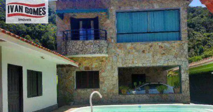 Sobrado com 7 dormitórios à venda, 382 m² por r$ 1.650.000,00 - guaiuba - guarujá/sp