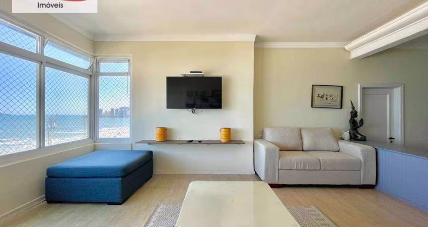 Apartamento com vista para o mar,  4 dormitórios para alugar, 165 m² por R$ 8.500/mês - Pitangueiras - Guarujá/SP