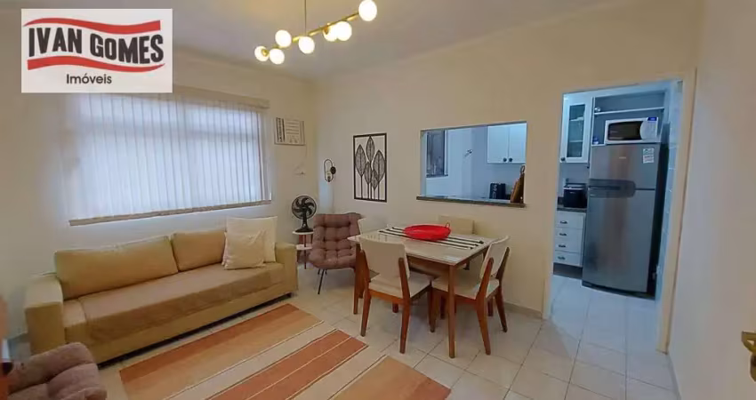 Apartamento com 1 dormitório para alugar, 47 m² por R$ 3.000,00/mês - Tombo - Guarujá/SP
