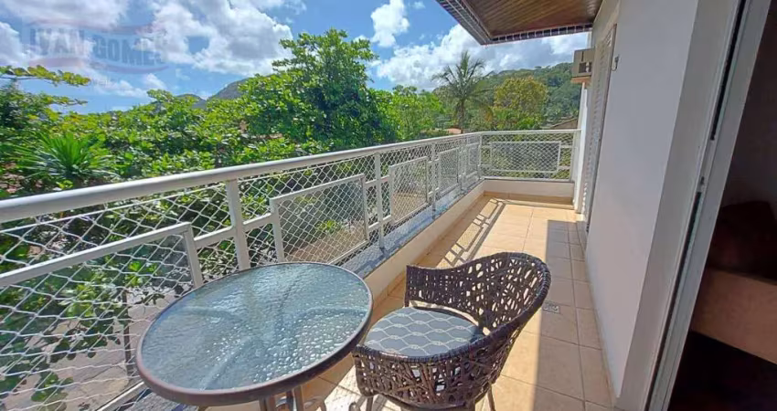 Apartamento com 1 dormitório para alugar, 54 m² por r$ 3.300/mês - tombo - guarujá/sp