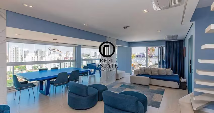 Cobertura duplex para venda - 227m², 3 dormitórios, sendo 3 suites, 3 vagas - santo amaro