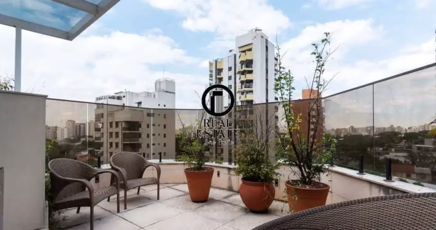 Cobertura duplex para venda - 389m², 3 dormitórios, sendo 3 suites, 4 vagas - moema