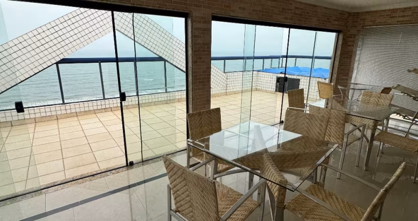 Linda Cobertura duplex frente mar com 4 dormitórios no centro da Vila Caiçara- Praia Grande-SP