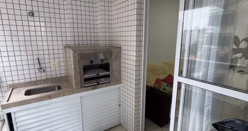 Lindo apartamento 2 dormitórios com sacada gourmet no centro da Vila Caiçara-Praia Grande
