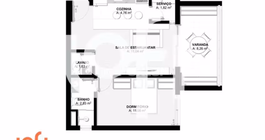 Apartamento com 1 quarto à venda na Rua Doutor Guilherme Bannitz, 61, Itaim Bibi, São Paulo