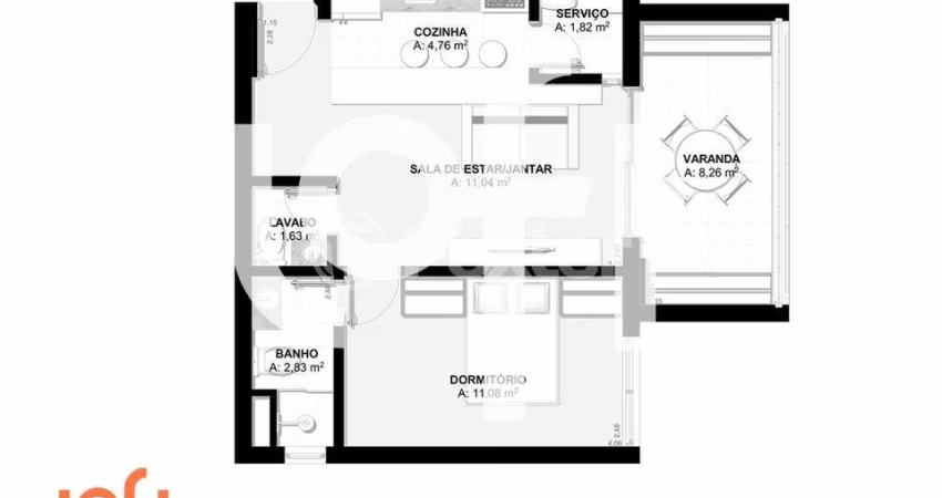 Apartamento com 1 quarto à venda na Rua Doutor Guilherme Bannitz, 61, Itaim Bibi, São Paulo
