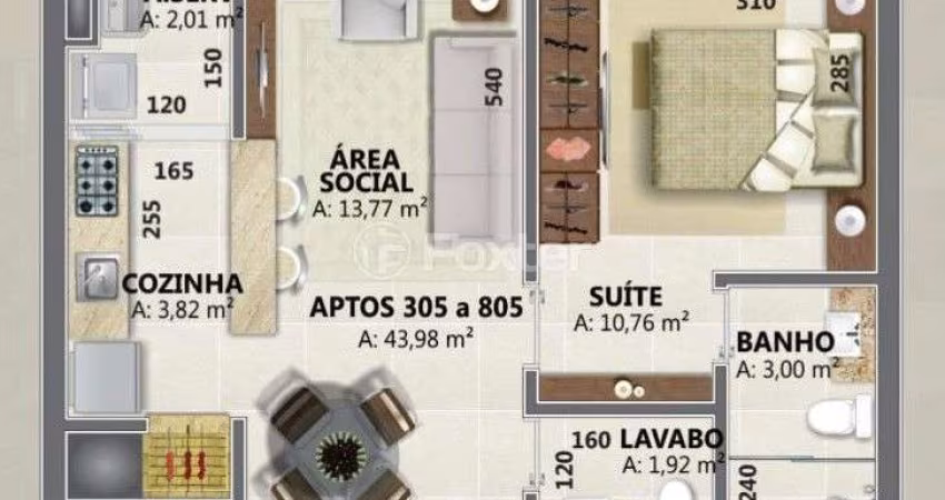 Apartamento com 1 quarto à venda na Rua Barão do Triunfo, 261, Menino Deus, Porto Alegre