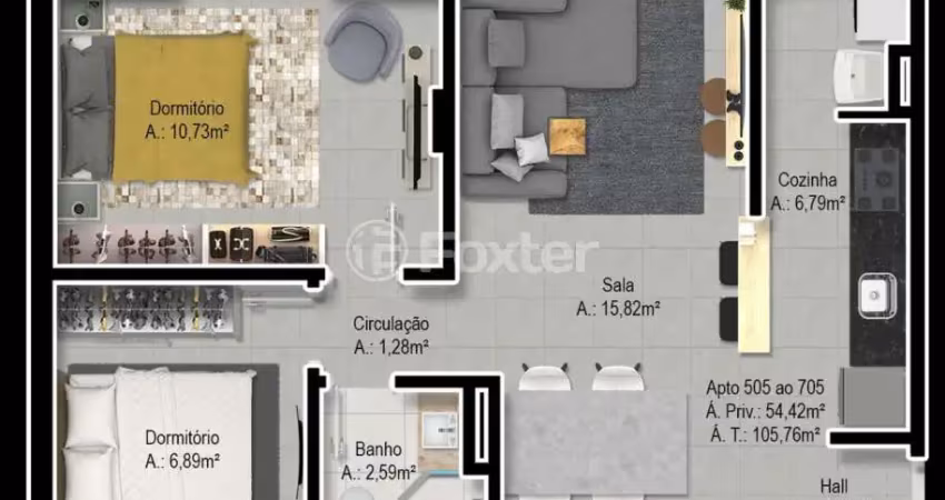 Apartamento com 2 quartos à venda na Avenida João Pessoa, 553, Centro Histórico, Porto Alegre