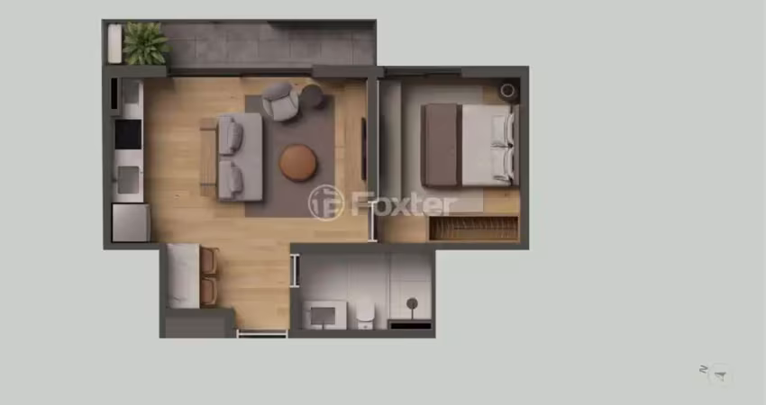 Apartamento com 1 quarto à venda na Rua Atanásio Belmonte, 267, Boa Vista, Porto Alegre