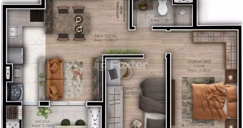 Apartamento com 2 quartos à venda na Rua Assis Brasil, 315, Niterói, Canoas