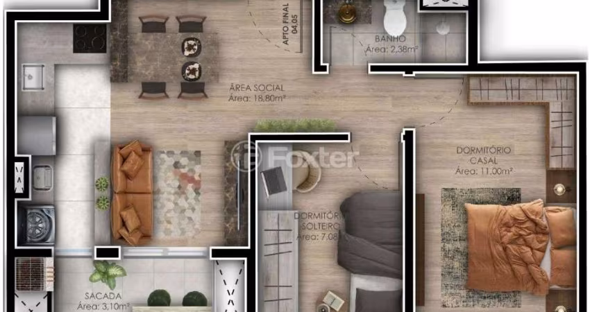 Apartamento com 2 quartos à venda na Rua Assis Brasil, 315, Niterói, Canoas