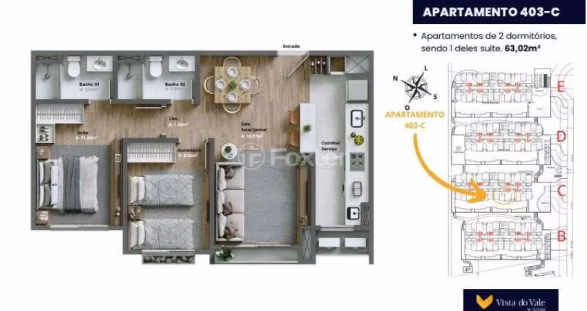 Apartamento com 2 quartos à venda na Avenida Primeiro de Maio, 1700, Várzea Grande, Gramado