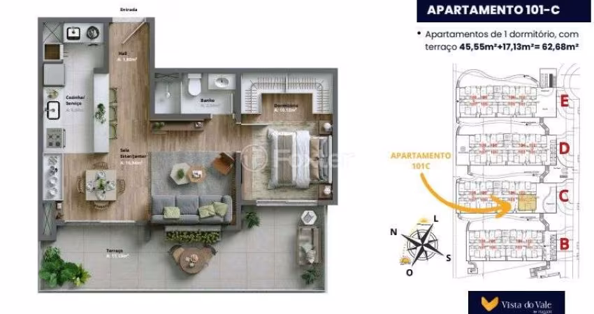 Apartamento com 2 quartos à venda na Avenida Primeiro de Maio, 1700, Várzea Grande, Gramado