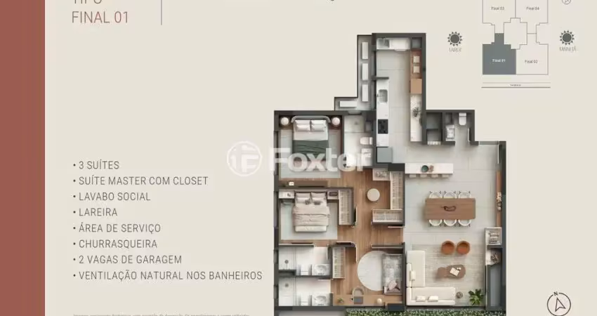 Apartamento com 3 quartos à venda na Rua Cabral, 60, Rio Branco, Porto Alegre