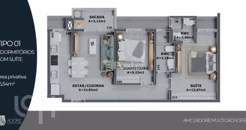 Apartamento com 2 quartos à venda na Rua Leonel Pereira, 715, Cachoeira do Bom Jesus, Florianópolis