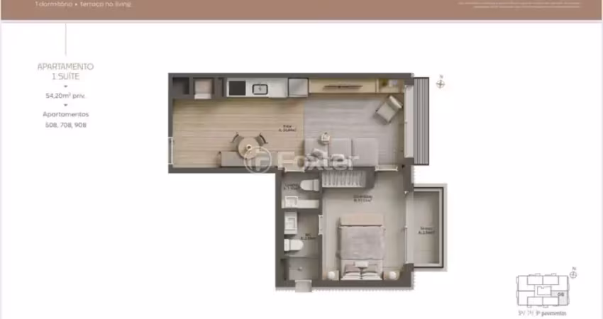 Apartamento com 1 quarto à venda na Rua Marquês do Pombal, 641, Moinhos de Vento, Porto Alegre