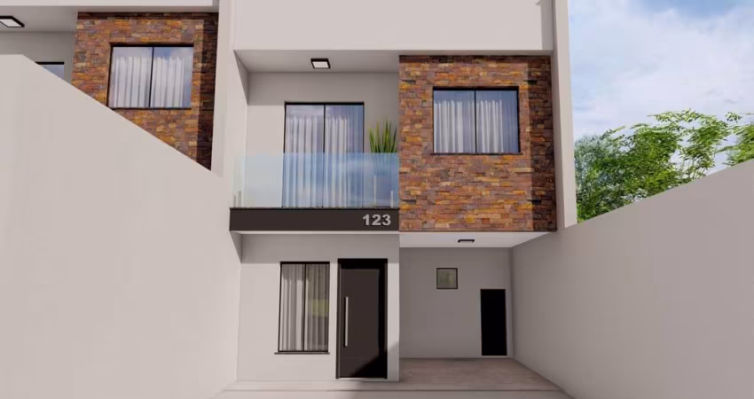 Sobrado com 3 quartos  à venda, 86.00 m2 por R$498000.00  - Jardim Carvalho - Ponta Grossa/PR