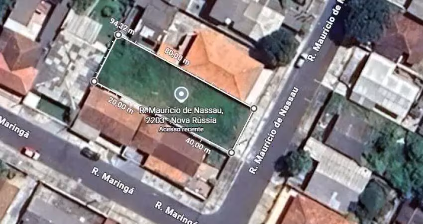 Terreno à venda, 432.00 m2 por r$150000.00  - nova russia - ponta grossa/pr