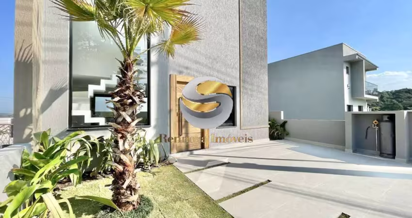 Casa moderna nova e moderna, 3 dormitórios, com fachada imponente