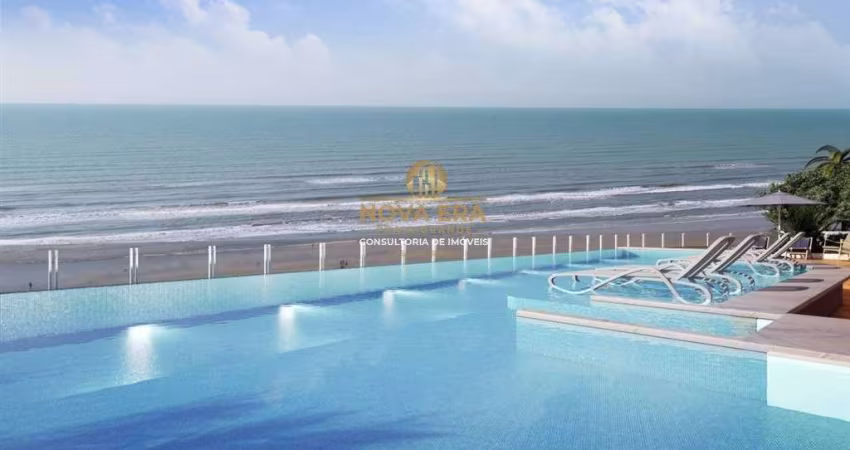 Frente Mar! R$ 259 mil de entrada, 3 dorm, 2 suítes, varanda gourmet