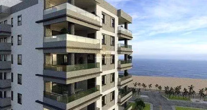 Pé na areia - 2 dormts,  56 mil de entrada, varanda gourmet, 1 vaga , lazer show