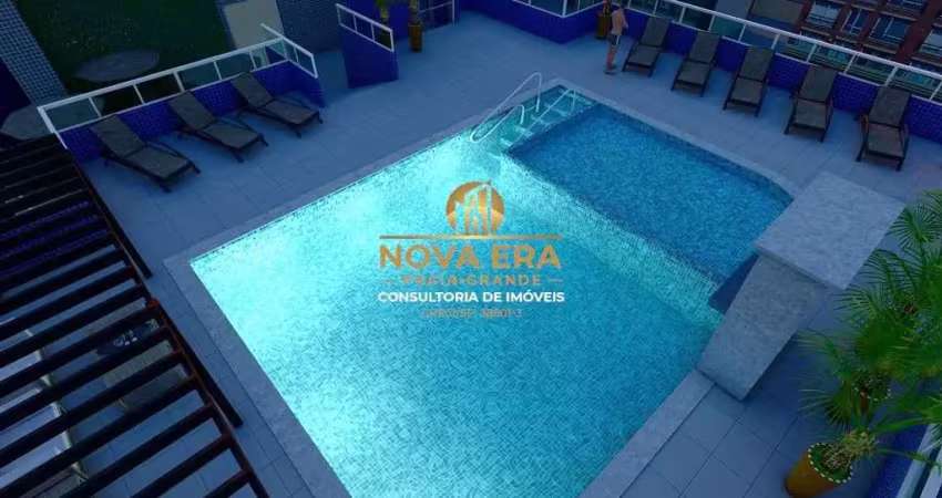 Guilhermina! maravilhoso r$ 45 mil de entrada - 2 dormts, varanda gourmet, lazer
