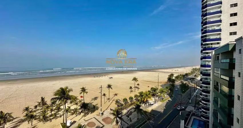 Frente mar!! vista mar definitiva 2 dormitórios mobiliado só 450 mil à vista
