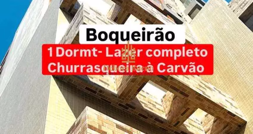 Boqueirão, 1 dormt novo, churrasq carvão, só 285 mil, 1 vaga , lazer completo