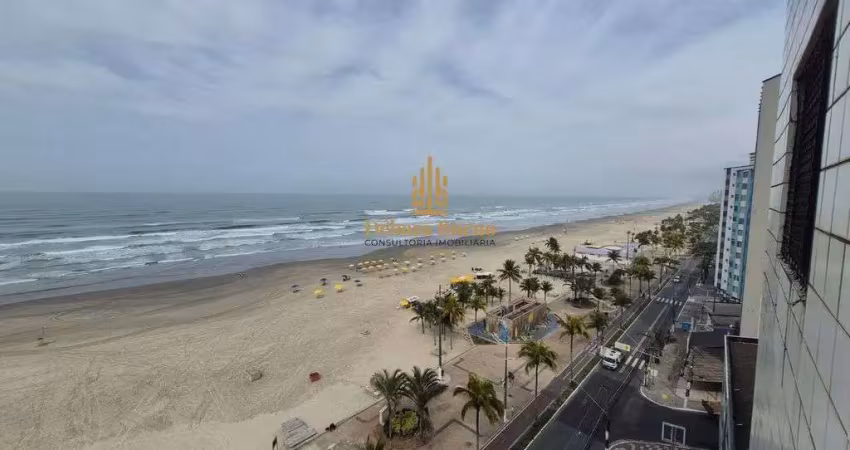 Prédio frente mar 2 dorms 1 suíte - 1 vaga de gar. sacada vista infinita pro mar