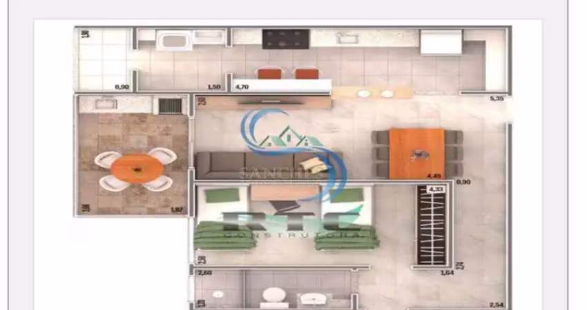 Apartamento com 3 dorms, caiçara, praia grande - r$ 480 mil, cod: 6018