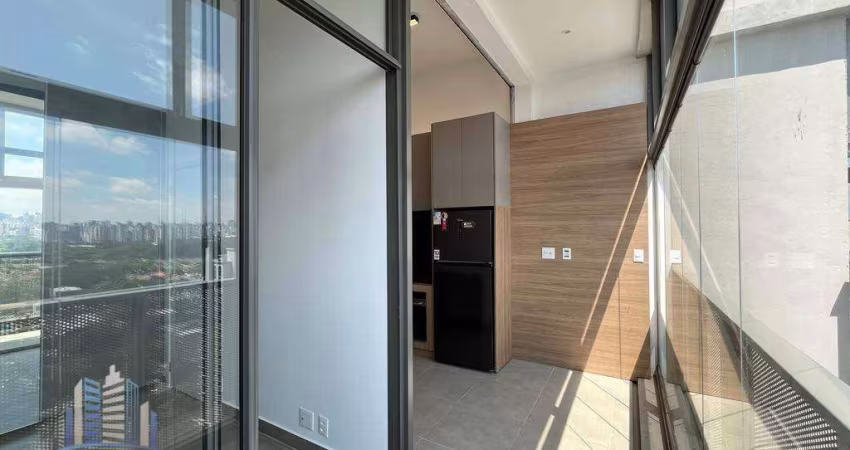Apartamento com 1 dormitório para alugar, 40 m² por R$ 6.458,00/mês - Moema - São Paulo/SP