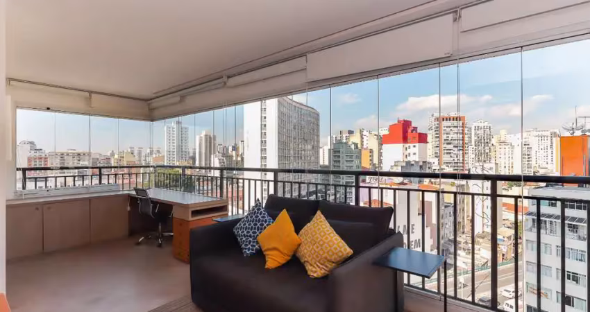 Apartamento tipo para venda em sta ceciíla com 1 quarto, sendo 1 suíte, 50m²