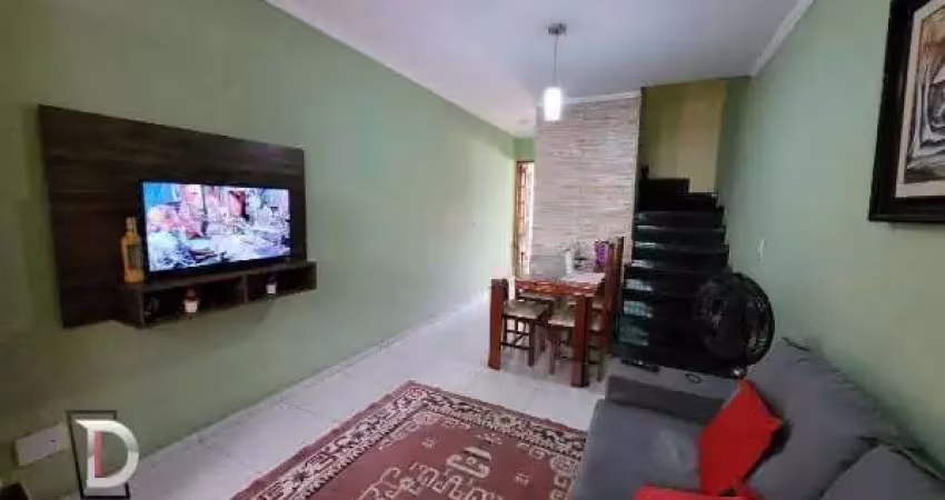 Sobrado à venda em santo andré, parque oratório, com 2 quartos sendo 2 suítes e 2 vagas, 77m². documentação ok