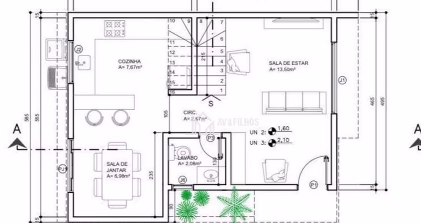 Sobrado com 3 dormitórios à venda, 115 m² por R$ 575.000,00 - Atuba - Curitiba/PR