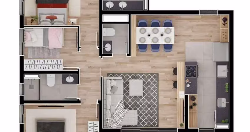 Apartamento com 3 quartos à venda na Rua Guilherme Ihlenfeldt, 401, Bacacheri, Curitiba