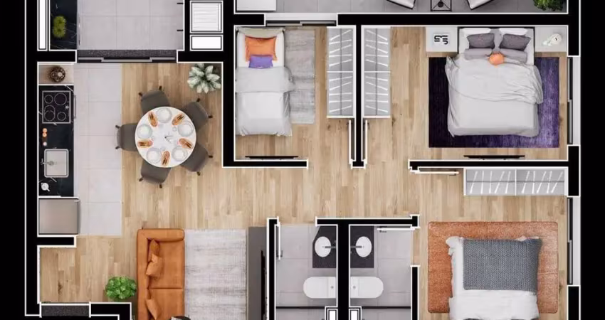 Apartamento com 2 quartos à venda na Rua Francisco Ader, 502, Novo Mundo, Curitiba