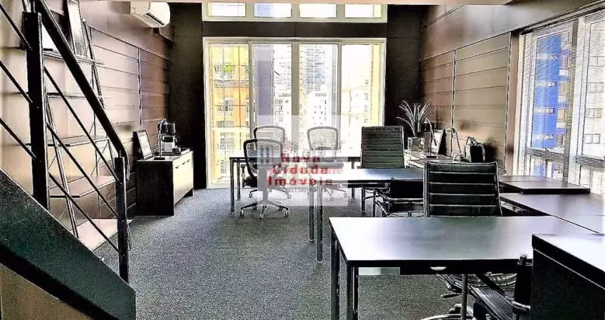 Vila olímpia - conj coml locação mobiliado c/75 m²  2 banhs. 2 vagas - sa2664