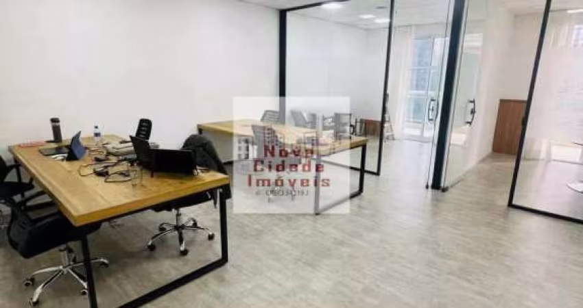 Brooklin! Conj. comercial 70 mts²  1 sala SEMI-MOBILIADA 1 banh 2 vagas para locação. - SA2843
