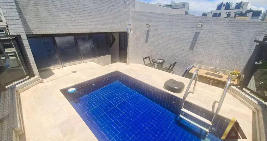 !!!OPORTUNIDADE!!! LINDA COBERTURA DUPLEX À 01 QUADRA DA PRAIA com 106m² ÚTEIS - PISCINA - 02 DORM. - 02 W.C - 02 VAGAS por R$ 1.090M - BOQUEIRÃO