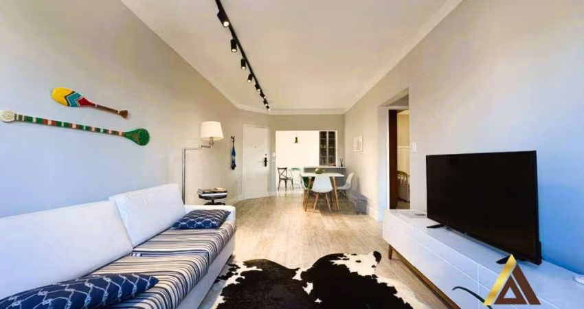 Apartamento Porteira Fechada | Totalmente Reformado | 900m da Praia do Gonzaga 2 Dormitórios + Dependência | Vaga Demarcada | Campo Grande – Santos/SP