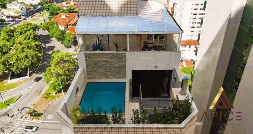 MARAVILHOSA COBERTURA TRIPLEX - 400m² ÚTEIS - 03 SUÍTES - PISCINA - ACADEMIA - ESP. GOURMET com CHURRASQUEIRA - OFFICE - 03 VAGAS PARALELAS - GONZAGA