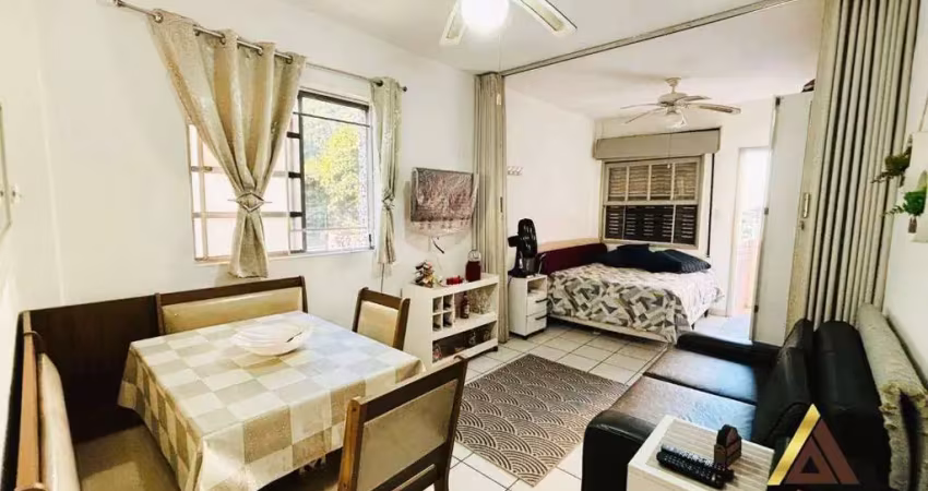 Apartamento com 1 dormitório à venda, 32 m² por r$ 185.000,00 - itararé - são vicente/sp