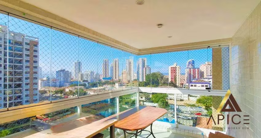 Apartamento com 3 dormitórios para alugar, 120 m² por r$ 11.000,00/mês - ponta da praia - santos/sp