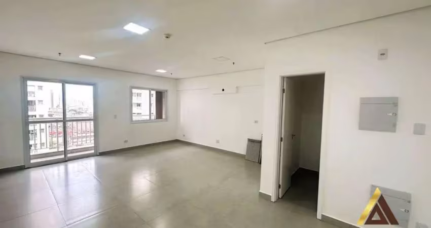 Sala para alugar, 54 m² por r$ 2.400,00/mês - vila matias - santos/sp