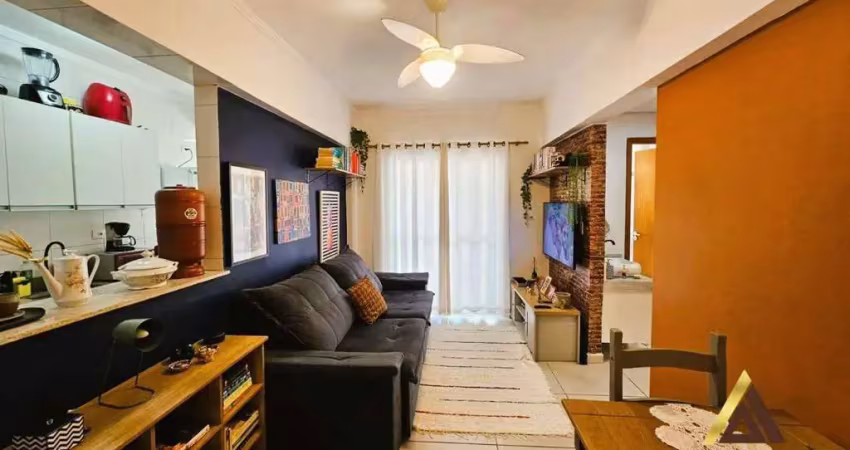 Lindo apto. padrão em prédio com lazer - 52m² úteis - 02 dormitórios - varanda - vista parcial mar - 01 vaga por r$ 389 mil - josé menino/santos