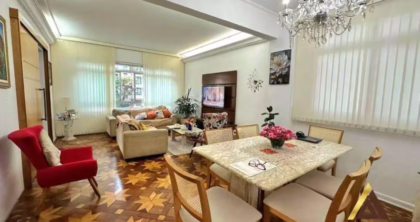 Exclusividade - apto. classico com 183m² úteis - 02 quadras da praia - 03 dormitórios sendo 01 suíte - 04 w.c - 01 vaga - boqueirão santos/sp