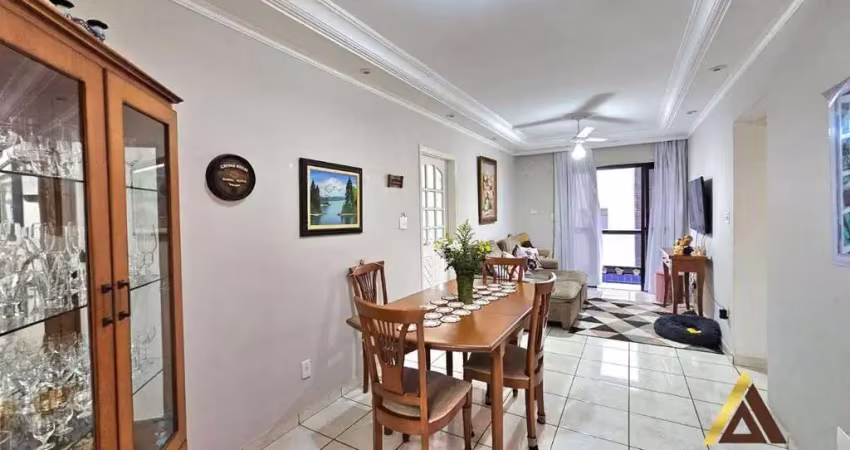 Excelente apto. padrão com 103m² úteis - vista mar - 02 varandas - 02 dorms. sendo 01 suíte - 01 vaga fechada - prédio com lazer - ponta da praia