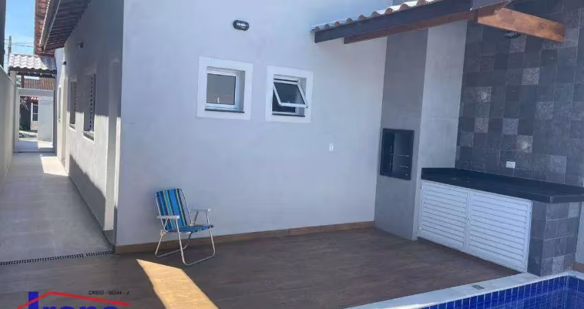Casa nova, lado praia com 2 dormitórios à venda, 74 m² por r$ 435.000 - balneário jardim de itanhaém (f/grandesp) - itanhaém/sp
