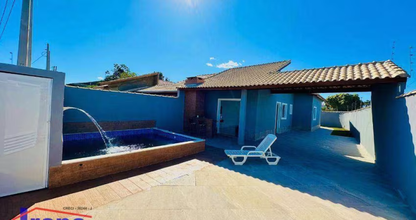 Casa lado praia com 2 dormitórios à venda, 92 m² por R$ 410.000 - Bopiranga - Itanhaém/SP