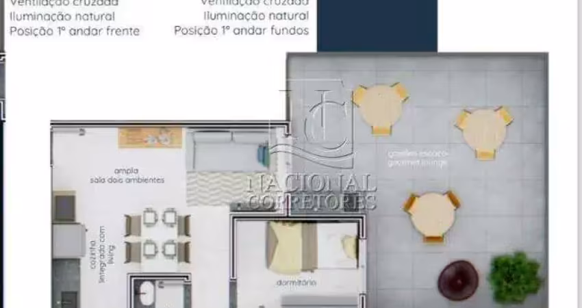 Apartamento garden à venda, 2 quartos, 1 suíte, 1 vaga, campestre - santo andré/sp